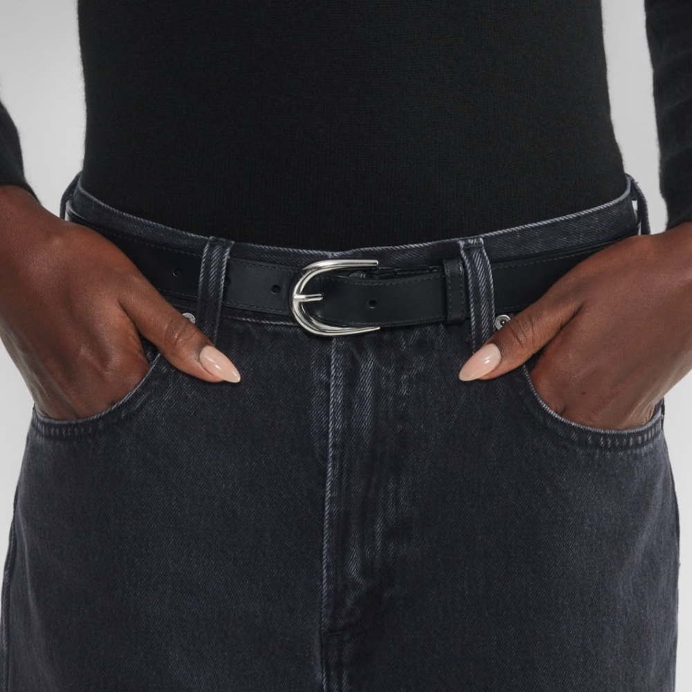 Wilfred Black Leather Belt